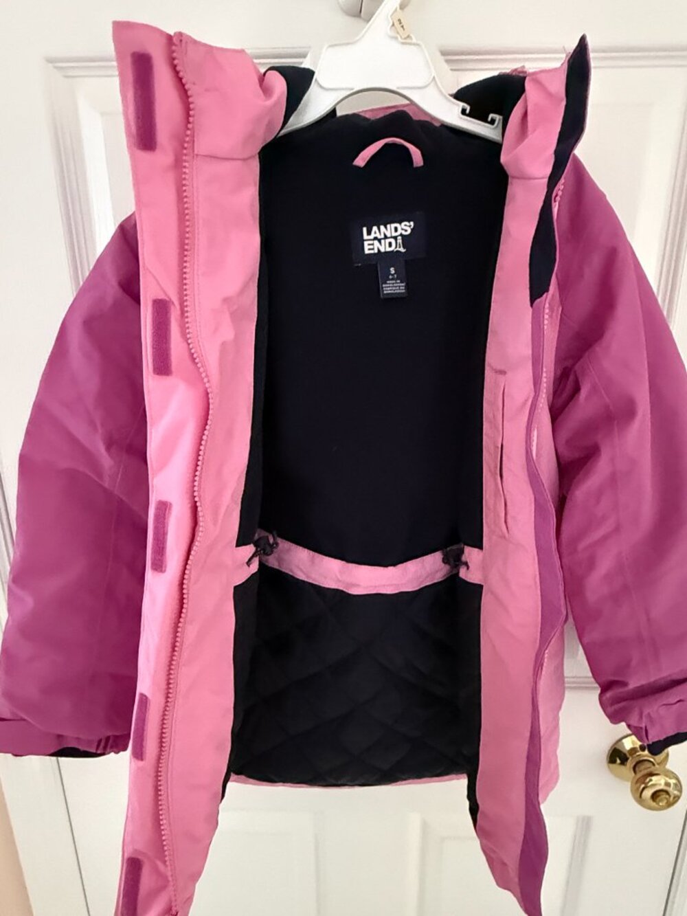 Pink Insulated Water Resistant Activity Grow-A-Long Jacket - size small (6/7) - Picture 4 of 8